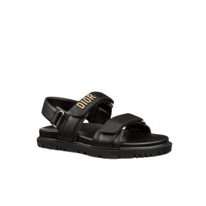 Dior Dioract Sandal Lambskin Black Kcq547Lab S900