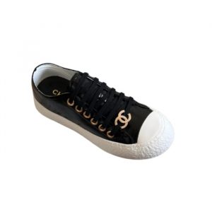 Chanel Women's Sneakers Cc Trainers In Black - 35 Eu 4 Us 23 Cm 9 In