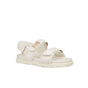 Dior Dioract Sandal Lambskin White Kcq547Lab S03W - 40 Eu 9 Us 25 5 Cm 10 In