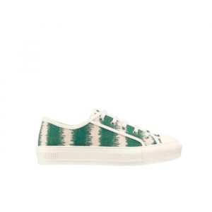 Dior Walk'N'Dior Sneakers D-Stripes Embroidered Cotton Green - 36 Eu 5 Us 23 5 Cm 9 2 In