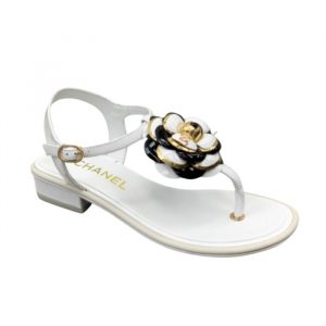 Chanel Camellia Flower Sandal White - 39 Eu 8 Us 25 Cm 9 8 In