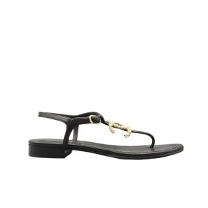 Chanel Gold Pearl Cc Logo Thong Sandals Black - 39 Eu 8 Us 25 Cm 9 8 In