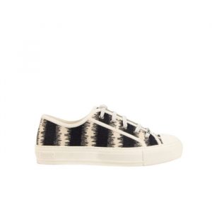Dior Walk'N'Dior Sneakers D-Stripes Embroidered Cotton Black - 38 Eu 7 Us 24 5 Cm 9 46 In