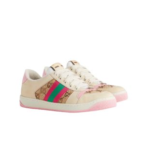 Gucci Women's Screener Sneaker With Crystals Pink 677423 9Sfr0 2587 - 39 Eu 8 Us 25 Cm 9 8 In