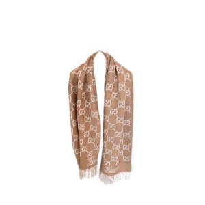 Chanel Cc Square Silk Scarf With Flower Light Blue 90Cm