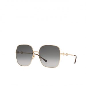 Gucci Square Frame Sunglasses Gold Metal Frame 648494 I3330 8012