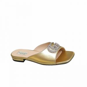 Gucci Gg Crystal Slippers Gold - 41 Eu 10 Us 26 Cm 10 2 In 2