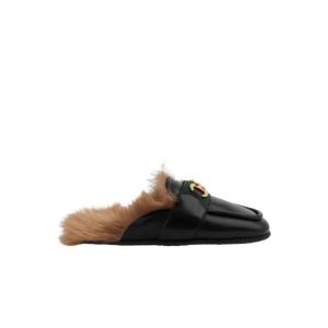 Gucci Men'S Slipper With Horsebit Black - 41 Eu 10 Us 26 Cm 10 2 In 2