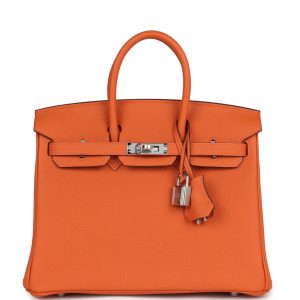 Hermes Birkin 35 Orange Togo Palladium Hardware