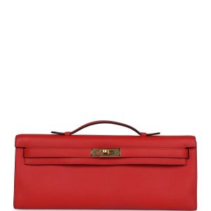 Hermès Kelly Cut Rouge Tomate Gold Hardware