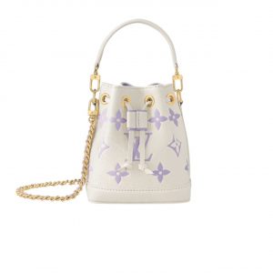 Louis Vuitton Noe Nano White With Purple 17Cm M82933