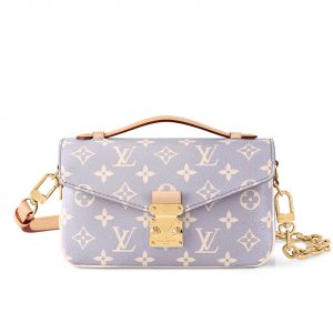 Louis Vuitton Pochette M?tis East West Coated Canvas Trianon Purple Gray 21Cm M12429
