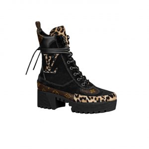 Prada Shearling Booties Black With Rubber Triangle Logo