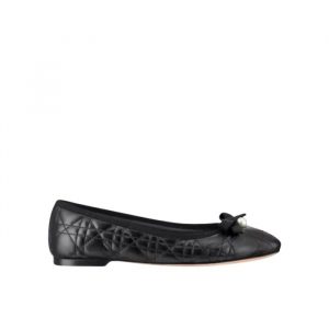 Dior Ballet Flat Black Quilted Cannage Calfskin Kdb877Cqc S900 - 39 Eu 8 Us 25 Cm 9 8 In