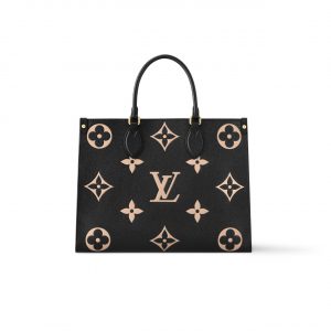 Louis Vuitton Onthego Mm Black Cream 34Cm M45495