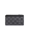 Louis Vuitton Coin Card Holder Black And Grey 14.5Cm N64038