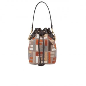 Fendi Mon Tresor Mini Bag Multicolor Canvas 18Cm 8Bs010Apkef1Mb5