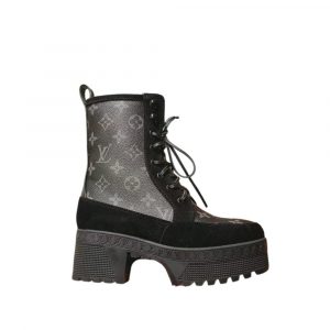 Louis Vuitton Aspen Platform Ankle Boot Black 1Ac78O