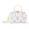 Louis Vuitton Speedy Bandouli?re 20 White And Pale Lavender 20Cm