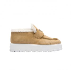 Louis Vuitton Beaubourg Ankle Leather Shearling Boots Black
