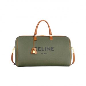 Celine Large Voyage Bag In Green Canvas 50Cm