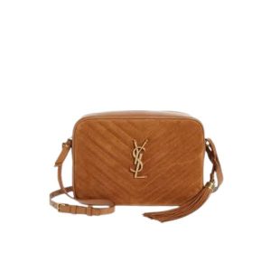 Saint Laurent Lou Camera Bag In Quilted Suede And Smooth Leather 7152321S7R77761