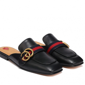 Gucci Women's Princetown Leather Slipper Black 629084 Cqxm0 1060 - 40 Eu 9 Us 25 5 Cm 10 In