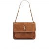 Saint Laurent Niki Baby Chain Bag In Suede Brown 28cm 6237483