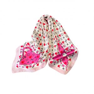 Fendi Ff Printed Brush Scarf Blue