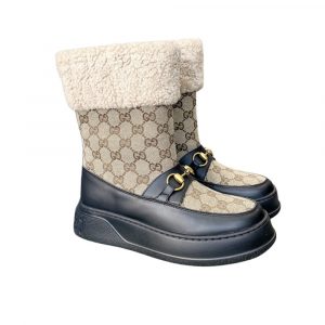 Gucci Horsebit Chevron Quilted Boots Black - 42 Eu 11 Us