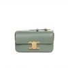 Celine Triomphe Shoulder Bag In Shiny Calfskin Green 20Cm 194143Bf4 31La