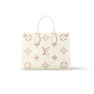 Louis Vuitton Onthego Mm Bag Latte And Chamallow 34Cm