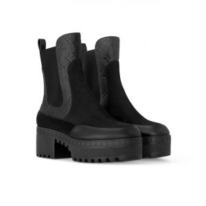 Louis Vuitton Ruby Flat Boots Suede Calfskin And Shearling Black 1Ac7Ac