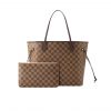 Louis Vuitton Damier Ebene Neverfull Mm Brown And Light Pink 32Cm N41603