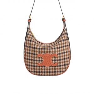 Celine Heloise Cuir Triomphe Bag In Textile And Calfskin Small 24Cm