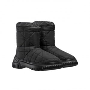 Dior Calfskin Suede Shearling Granville Espadrille Boots Natural
