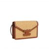 Celine Wallet On Strap Cuir Triomphe In Raffia Natural 20Cm 10L042Eww 02Nt