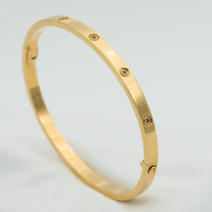 [Lucas Jewelry]LOVE BRACELET 3.65MM 10 DIAMONDS - Gold, 18
