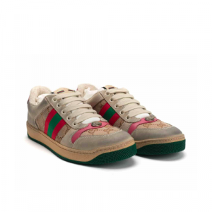 Gucci Gg Screener Distressed Gg Canvas Pink 546551 9Y920 9665 - 37 Eu 6 Us 24 Cm 9 4 In