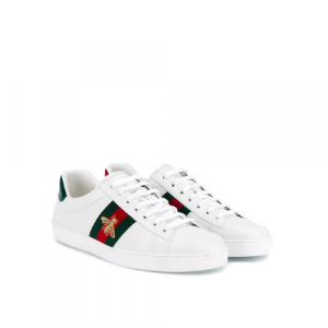 Gucci Ace Embroidered Sneaker Bee White - 38 Eu 7 Us 24 5 Cm 9 46 In