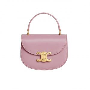 Celine Mini Besace Clea In Shiny Calfskin Petal 15Cm 10L063Etz 25Tl