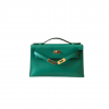 Hermes Kelly Pochette Vert Vertigo Swift Gold Hardware