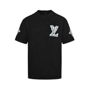 Flocked monogram patch T-shirt - M