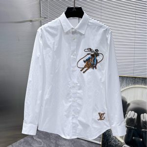 Horse Riding Embroidered Shirt - XXL, White