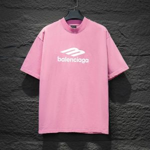 Washed Distressed Printed T-shirt - M, Pink