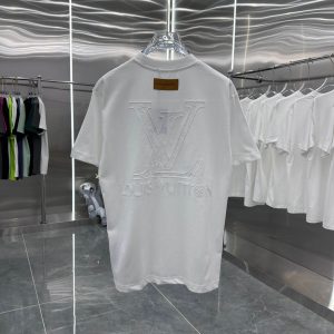 Embroidered crew neck T-shirt - L, White