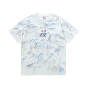 Hand-painted letter embroidery T-shirt - XL, Black