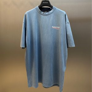 Classic Coke Distressed Print T-Shirt - M, Blue