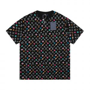 Men's short-sleeved shirt with puppy logo print - L, Black