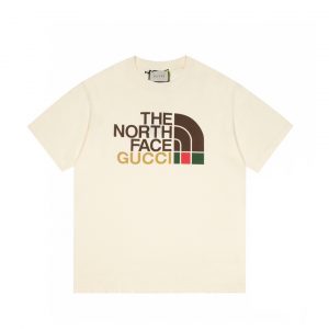 Rainbow lettering print T-shirt - S, Khaki
